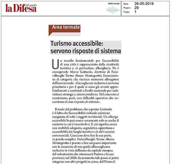Turismo accessibile: servono risposte di sistema