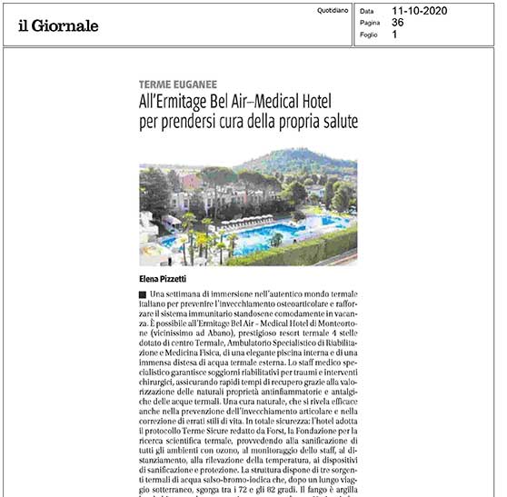 All'Ermitage Bel Air—Medical Hotel per prendersi cura della propria salute
