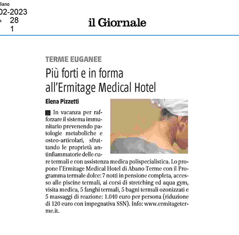Più forti e in forma all'Ermitage Medicai Hotel
