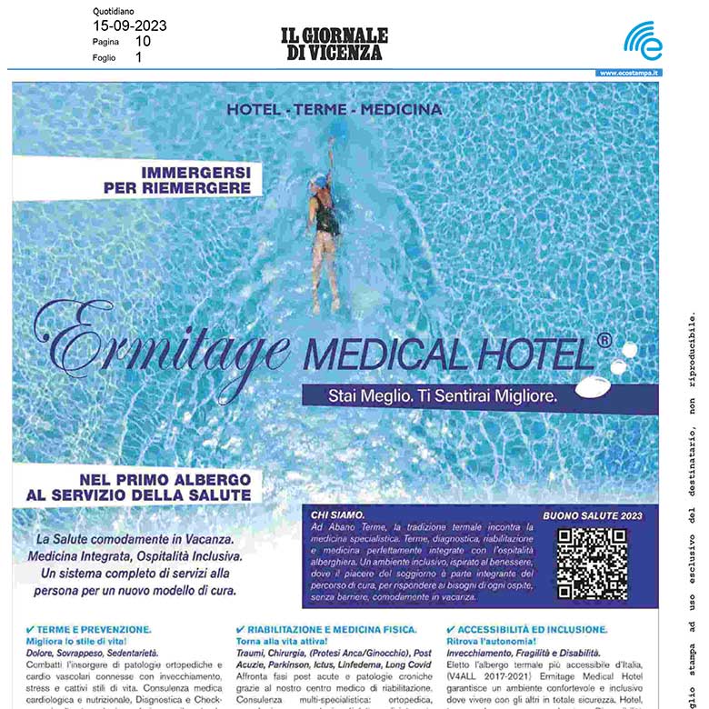 Nel primo albergo al servizio della salute