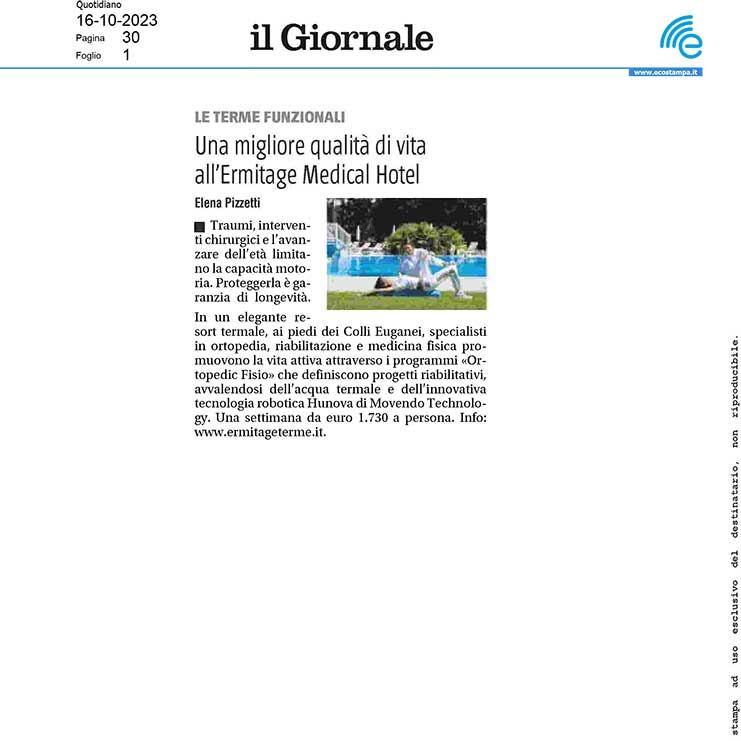 Una migliore qualità di vita all'Ermitage Medical Hotel